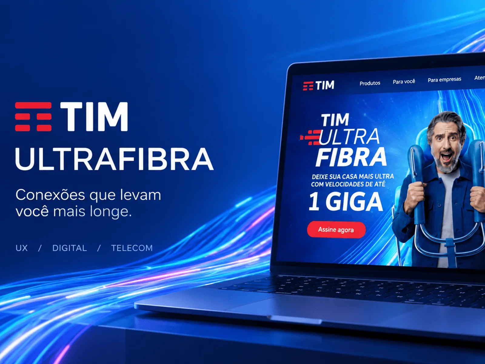 TIM Ultrafibra — landing page and checkout for fiber broadband plans.